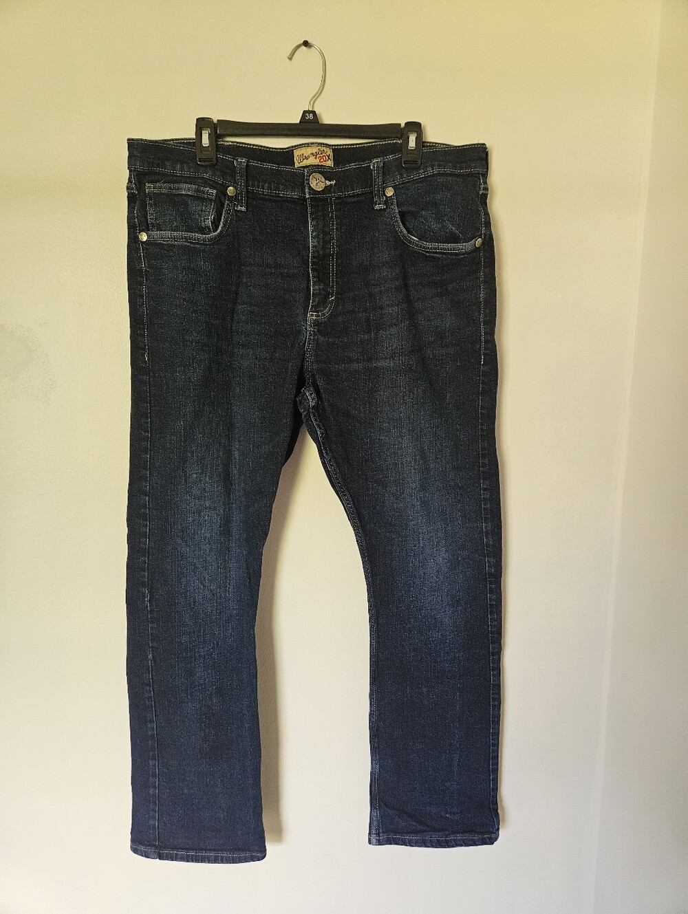 Wrangler Men's 20X Blue Jeans 38×32, Style 42 Vintage Bootcut